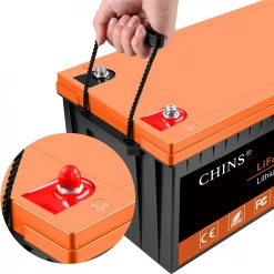 CHINS LiFePO4 Battery 24V 100Ah Lithium Battery - Built-in 100A BMS, 2000+ Cycles, Perfect for RV, Home Storage and Off-Grid -Sports Shop CHINS 24V 100Ah LiFePO4 Lithium Battery 516662 4