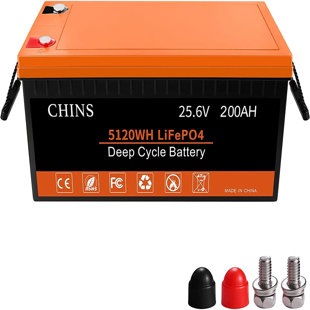 CHINS LiFePO4 Battery 24V 200Ah Lithium Battery - Built-in 200A BMS, 2000+ Cycles, Perfect for RV, Home Storage and Off-Grid 6 CHINS LiFePO4 Battery 24V 200Ah Lithium Battery - Built-in 200A BMS, 2000+ Cycles, Perfect for RV, Home Storage and Off-Grid - Image 4