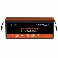 CHINS LiFePO4 Battery 12V 300Ah Lithium Battery - Built-in 200A BMS, Perfect for Replacing Most of Backup Power, Home Energy Storage and Off-Grid 12 CHINS LiFePO4 Battery 12V 300Ah Lithium Battery - Built-in 200A BMS, Perfect for Replacing Most of Backup Power, Home Energy Storage and Off-Grid -Sports Shop CHINS Smart 12V 300AH LiFePO4 Battery 516676 4