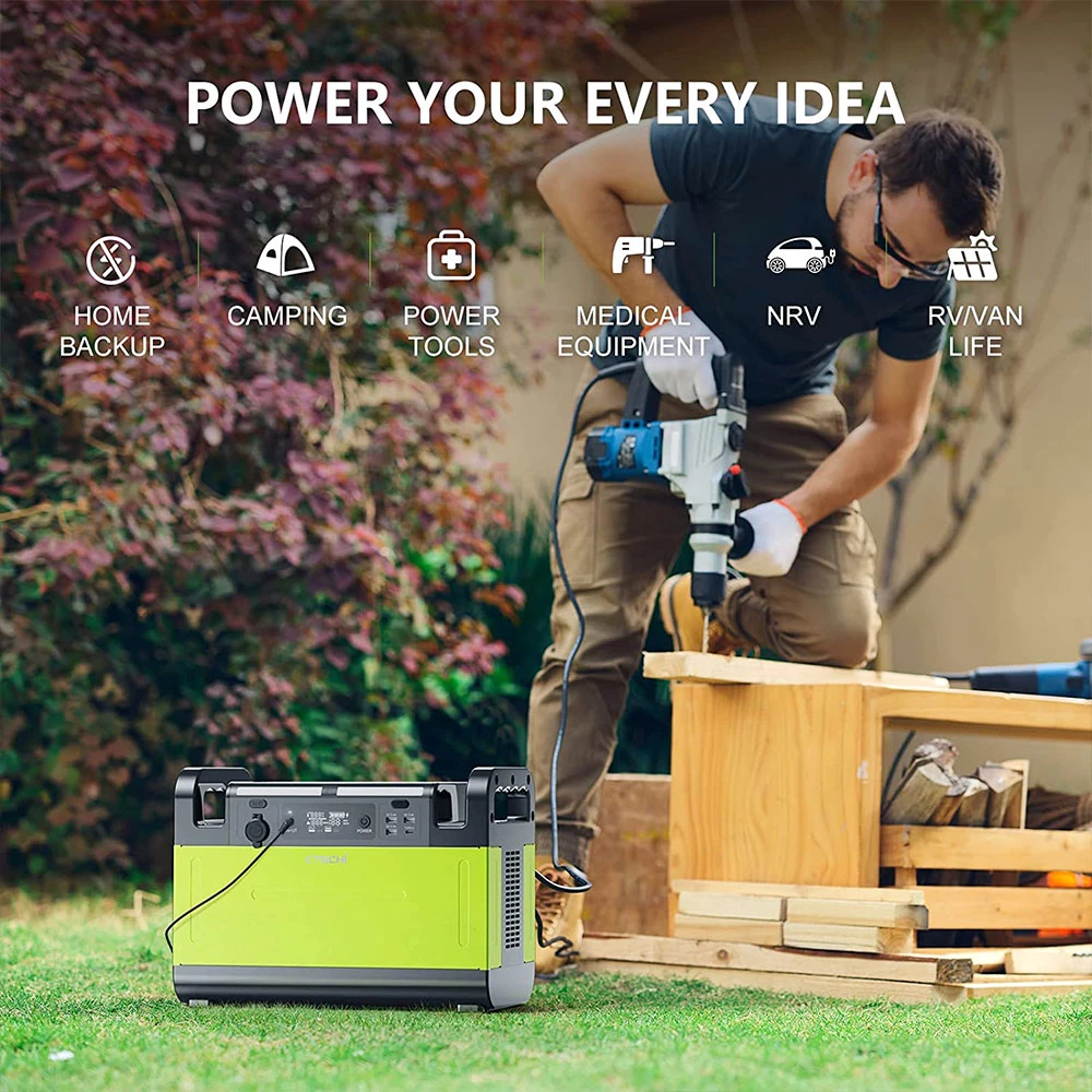 CTECHi GT1500 1500W Portable Power Station, 1210Wh LiFePO4 Battery, Pure Sine Wave Solar Generator, 60W PD Fast Charging 6 CTECHi GT1500 1500W Portable Power Station, 1210Wh LiFePO4 Battery, Pure Sine Wave Solar Generator, 60W PD Fast Charging - Image 4