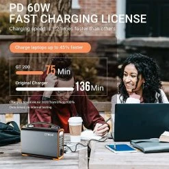 CTECHi GT200 200W Portable Power Station, 240Wh LiFePO4 Battery Solar Generator, 60W PD Fast Charging, LED Light 11 CTECHi GT200 200W Portable Power Station, 240Wh LiFePO4 Battery Solar Generator, 60W PD Fast Charging, LED Light -Sports Shop CTECHi GT200 200W 240Wh Portable Power Station 516992 3