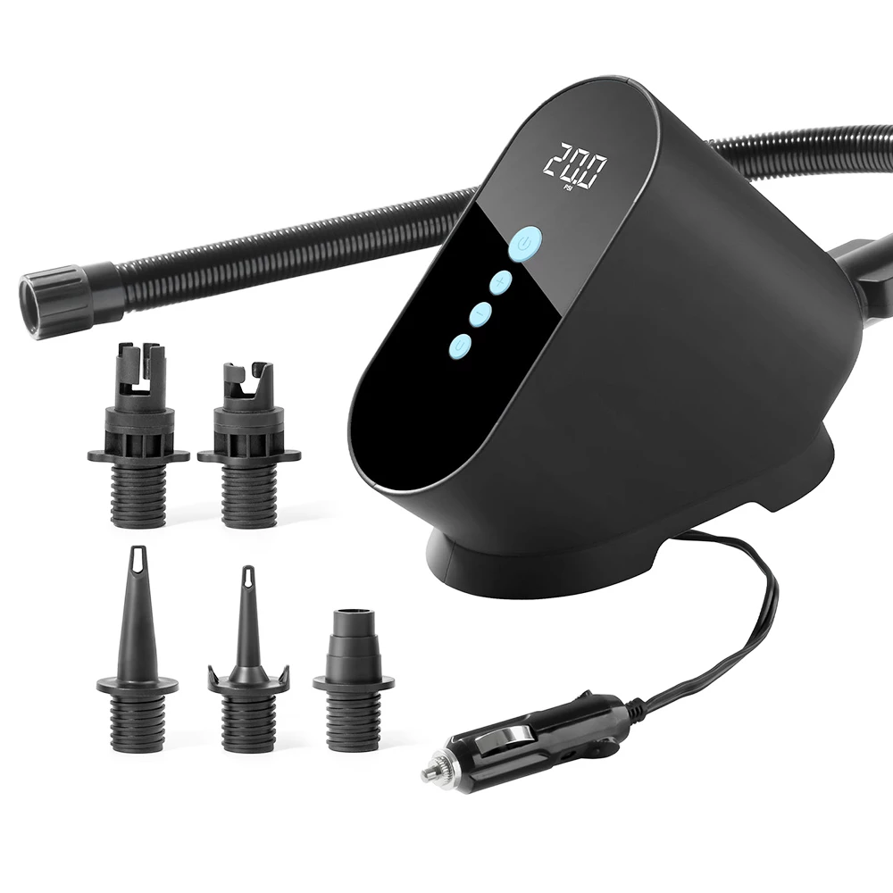 CYCPLUS D10 20PSI SUP Pump Inflatable Air Pump 12V Electronic Air Inflator For Outdoor Paddle Board Kayak Boat Accessory - Black 3 CYCPLUS D10 20PSI SUP Pump Inflatable Air Pump 12V Electronic Air Inflator For Outdoor Paddle Board Kayak Boat Accessory - Black