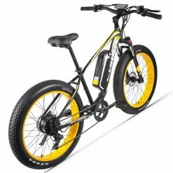 CYSUM M980 Fat Tire Electric Bike 48V 1000W Brushless Motor 17Ah Removable Battery for 50-70 Range - Black-Yellow -Sports Shop CYSUM M980 Fat Tire Electric Bike 48V 1000W Motor Black Yellow 498573 2