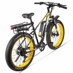 CYSUM M980 Fat Tire Electric Bike 48V 1000W Brushless Motor 17Ah Removable Battery for 50-70 Range - Black-Yellow -Sports Shop CYSUM M980 Fat Tire Electric Bike 48V 1000W Motor Black Yellow 498573 5
