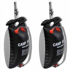 Camp Shower Solar Shower Outdoor Bath 20 L 2 pcs