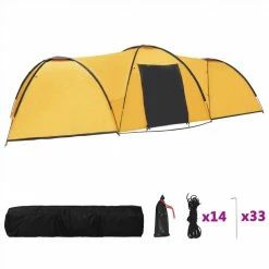 Camping Igloo Tent 650x240x190 cm 8 Person Yellow -Sports Shop Camping Igloo Tent 650x240x190 cm 8 Person Yellow 488296 2