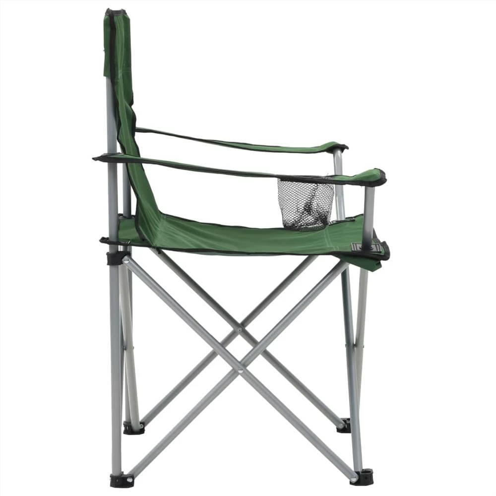 Camping Table and Chair Set 3 Pieces Green 8 Camping Table and Chair Set 3 Pieces Green - Image 6