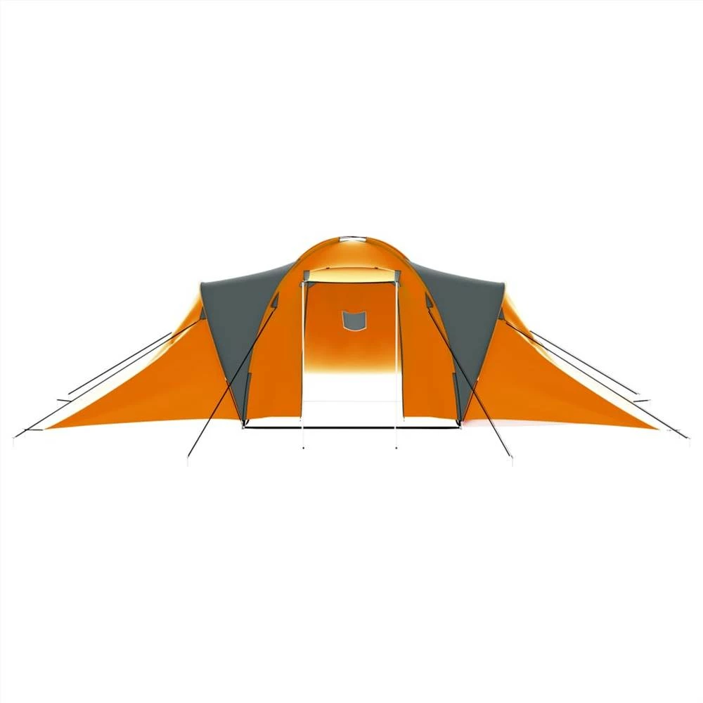 Camping Tent 9 Persons Fabric Grey and Orange 7 Camping Tent 9 Persons Fabric Grey and Orange - Image 5