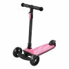 Kick Scooter Glide Scooter with Extra Wide PU Light-Up Wheels and 4 Adjustable Heights for Children from 3-12 Pink