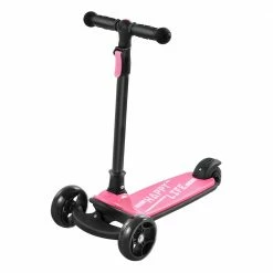 Kick Scooter Glide Scooter with Extra Wide PU Light-Up Wheels and 4 Adjustable Heights for Children from 3-12 Pink