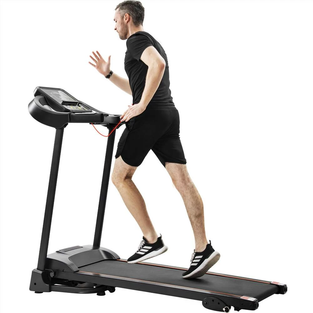 Compact Easy Folding Treadmill Motorized Running Jogging Machine Hydraulic Folding System 0-7.5 MPH Speed Adjuster 1.5HP Motor Quality 4-Layer Running Belt Large LCD Display -Black 3 Compact Easy Folding Treadmill Motorized Running Jogging Machine Hydraulic Folding System 0-7.5 MPH Speed Adjuster 1.5HP Motor Quality 4-Layer Running Belt Large LCD Display -Black