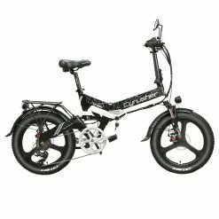 Cyrusher XF590 Folding Electric Bike 500W 48V 10 Ah Battery 7 Speed City E-bike - White