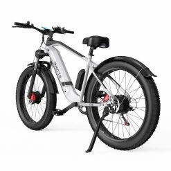 DUOTTS F26 Electric Mountain Bike 750W*2 Dual Motors 48V 20Ah LG Battery 26*4.0 Inch Fat Tires 55Km/h Max Speed 55 Degree Climbing Smart LCD Display Dual Disc Brakes Front Shock Absorption 150KG Max Load 100KM Range - Silver -Sports Shop DUOTTS F26 Electric Bike 750W 2 Dual Motors LG 20Ah Battery Silver 518024 5