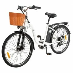 DYU C6 Electric Bicycle 350W Motor Max Speed 25km/h 36V 12.5AH 70km Max Range - White 10 DYU C6 Electric Bicycle 350W Motor Max Speed 25km/h 36V 12.5AH 70km Max Range - White -Sports Shop DYU C6 Electric Bicycle 350W Motor 36V 12 5AH White 497642 2
