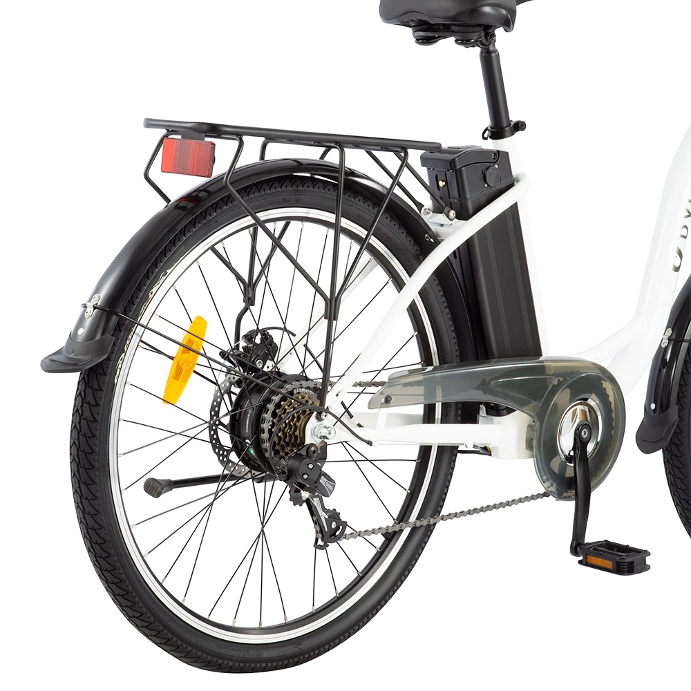 DYU C6 Electric Bicycle 350W Motor Max Speed 25km/h 36V 12.5AH 70km Max Range - White 7 DYU C6 Electric Bicycle 350W Motor Max Speed 25km/h 36V 12.5AH 70km Max Range - White - Image 5