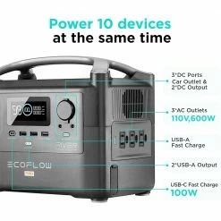 EcoFlow RIVER Pro Portable Power Station 720Wh Power Multiple Devices Recharge 0-80% Within 1 Hour for Camping RV -Sports Shop EF ECOFLOW RIVER Pro Portable Power Station 720Wh Power Multiple Devi 477987 3