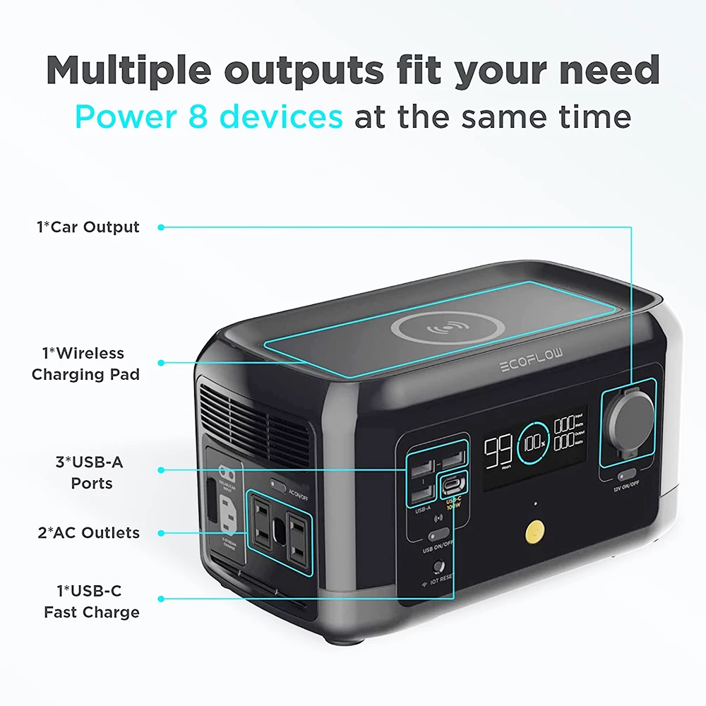 EcoFlow RIVER mini Wireless 210Wh Portable Power Station Lightweight and Silent Solar Generator Fast Charging 4 EcoFlow RIVER mini Wireless 210Wh Portable Power Station Lightweight and Silent Solar Generator Fast Charging - Image 2