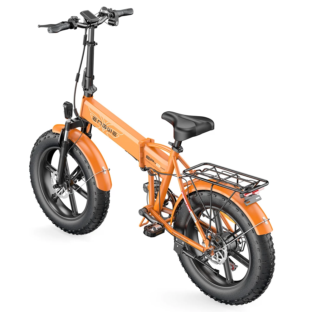 ENGWE EP-2 Pro 2022 Version Folding Electric Bike 20*4.0 Inch Fat Tire 750W Motor 35Km/h Max Speed 48V 13Ah Battery 150KG Max Load SHIMANO 7-Speed Gears Dual Disc Brake 100KM Range Mountain Beach Snow Folding Bicycle - Orange 5 ENGWE EP-2 Pro 2022 Version Folding Electric Bike 20*4.0 Inch Fat Tire 750W Motor 35Km/h Max Speed 48V 13Ah Battery 150KG Max Load SHIMANO 7-Speed Gears Dual Disc Brake 100KM Range Mountain Beach Snow Folding Bicycle - Orange - Image 3