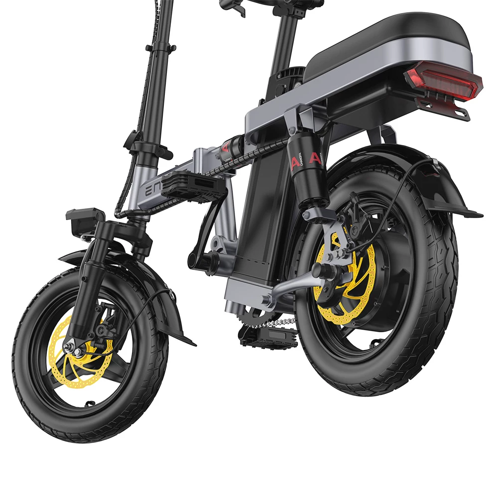 ENGWE T14 Folding Electric Bicycle 14 Inch Tire 350W Brushless Motor 48V 10Ah Battery 25km/h Max Speed - Grey 8 ENGWE T14 Folding Electric Bicycle 14 Inch Tire 350W Brushless Motor 48V 10Ah Battery 25km/h Max Speed - Grey - Image 6