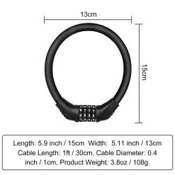 ENGWE Zinc Alloy Bicycle Lock One Foot -Sports Shop ENGWE Zinc Alloy Bicycle Lock One Foot 518346 4
