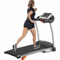 Compact Easy Folding Treadmill for Home Use, 1.5HP Electric Running Motor Jogging & Walking Machine with Device Holder & Pulse Sensor 3-Level Incline Adjustable - Black