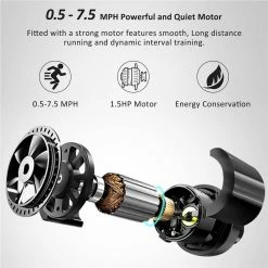 Compact Easy Folding Treadmill for Home Use, 1.5HP Electric Running Motor Jogging & Walking Machine with Device Holder & Pulse Sensor 3-Level Incline Adjustable - Black -Sports Shop Easy Folding Treadmill for Home Use 1 5HP Electric Running Jogging Walking Machine with Device Holder Pulse Sensor 3 Level Incline Adjustable Compact Foldable 455288 2