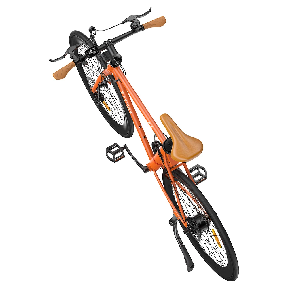 FAFREES F1 Electric Bike 250W Brushless Motor 25km/h Max Speed 9Ah Battery Shimano 7-Speed Transmission - Orange 8 FAFREES F1 Electric Bike 250W Brushless Motor 25km/h Max Speed 9Ah Battery Shimano 7-Speed Transmission - Orange - Image 6