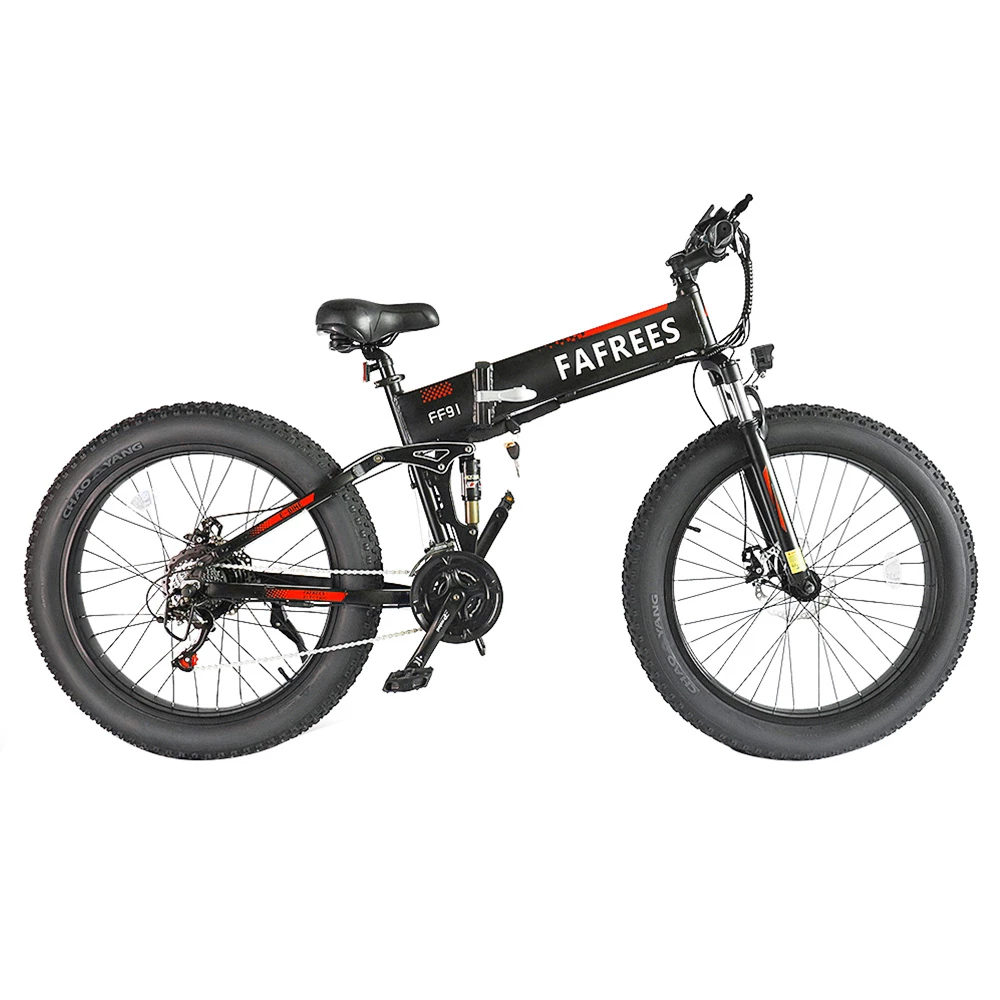 FAFREES FF91 Electric Folding Mountain Bike 26*4.0 Inch Fat Tire 1000W Motor 35Km/h Max Speed 48V 10Ah Battery Shimano 21 Speed 90KM Max Range Dual Disc Brake APP Control 4 FAFREES FF91 Electric Folding Mountain Bike 26*4.0 Inch Fat Tire 1000W Motor 35Km/h Max Speed 48V 10Ah Battery Shimano 21 Speed 90KM Max Range Dual Disc Brake APP Control - Image 2