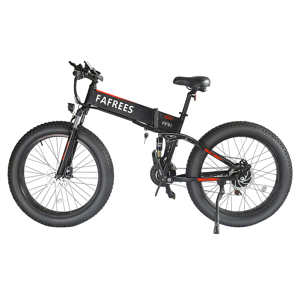 FAFREES FF91 Electric Folding Mountain Bike 26*4.0 Inch Fat Tire 1000W Motor 35Km/h Max Speed 48V 10Ah Battery Shimano 21 Speed 90KM Max Range Dual Disc Brake APP Control 5 FAFREES FF91 Electric Folding Mountain Bike 26*4.0 Inch Fat Tire 1000W Motor 35Km/h Max Speed 48V 10Ah Battery Shimano 21 Speed 90KM Max Range Dual Disc Brake APP Control - Image 3