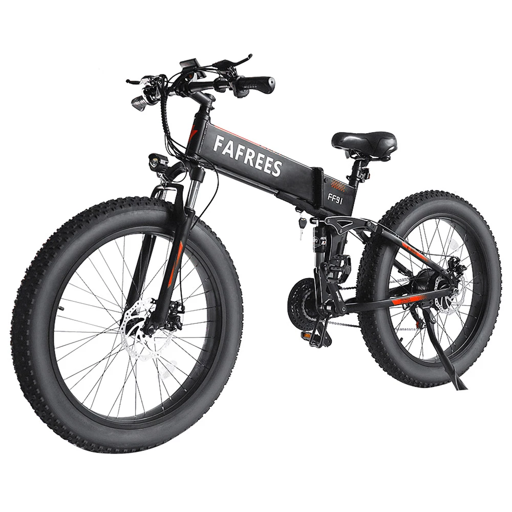 FAFREES FF91 Electric Folding Mountain Bike 26*4.0 Inch Fat Tire 1000W Motor 35Km/h Max Speed 48V 10Ah Battery Shimano 21 Speed 90KM Max Range Dual Disc Brake APP Control 6 FAFREES FF91 Electric Folding Mountain Bike 26*4.0 Inch Fat Tire 1000W Motor 35Km/h Max Speed 48V 10Ah Battery Shimano 21 Speed 90KM Max Range Dual Disc Brake APP Control - Image 4