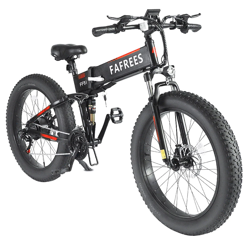 FAFREES FF91 Electric Folding Mountain Bike 26*4.0 Inch Fat Tire 1000W Motor 35Km/h Max Speed 48V 10Ah Battery Shimano 21 Speed 90KM Max Range Dual Disc Brake APP Control 7 FAFREES FF91 Electric Folding Mountain Bike 26*4.0 Inch Fat Tire 1000W Motor 35Km/h Max Speed 48V 10Ah Battery Shimano 21 Speed 90KM Max Range Dual Disc Brake APP Control - Image 5