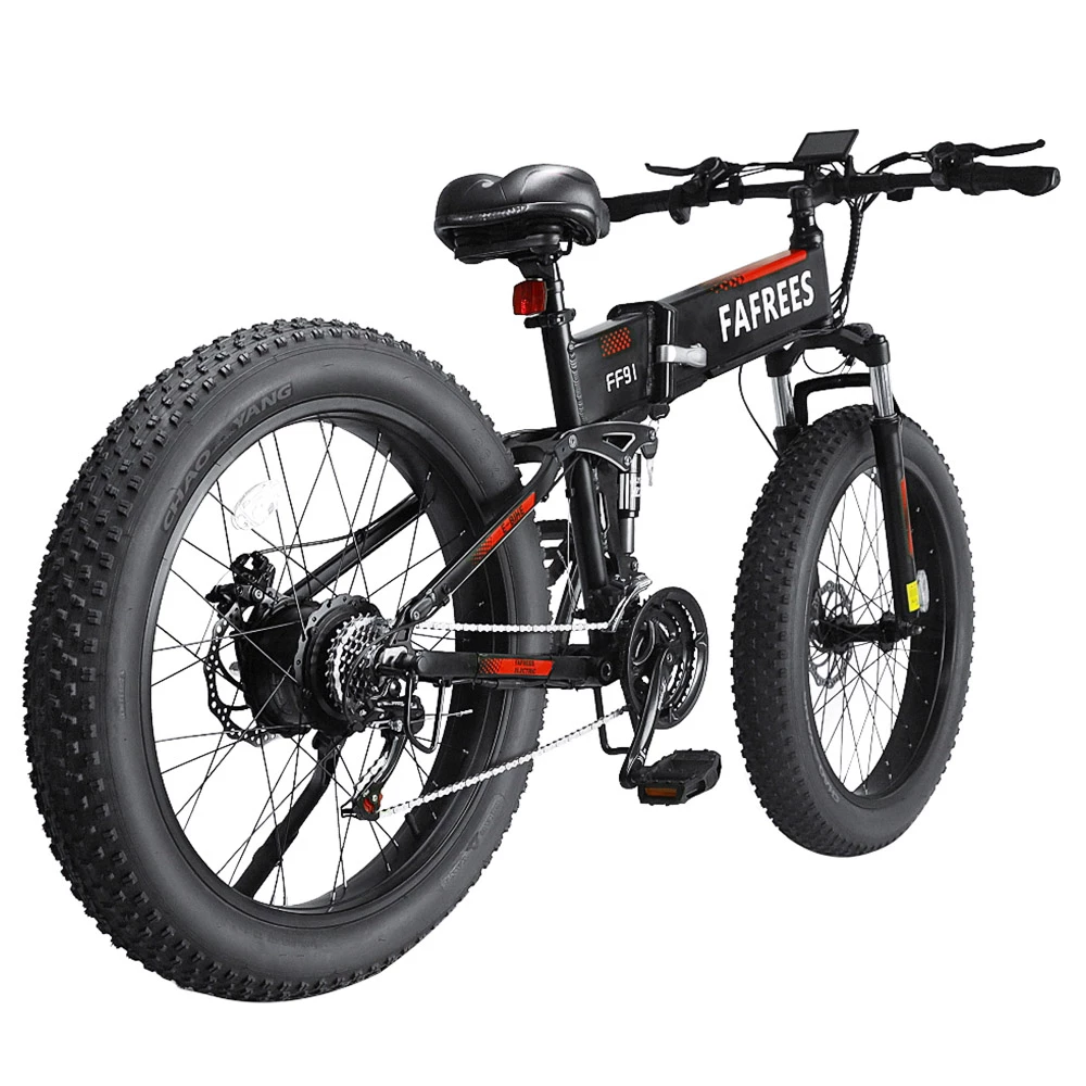 FAFREES FF91 Electric Folding Mountain Bike 26*4.0 Inch Fat Tire 1000W Motor 35Km/h Max Speed 48V 10Ah Battery Shimano 21 Speed 90KM Max Range Dual Disc Brake APP Control 8 FAFREES FF91 Electric Folding Mountain Bike 26*4.0 Inch Fat Tire 1000W Motor 35Km/h Max Speed 48V 10Ah Battery Shimano 21 Speed 90KM Max Range Dual Disc Brake APP Control - Image 6