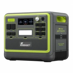 FOSSiBOT F2400 Portable Power Station, 2048Wh LiFePO4 Battery 2400W Output Solar Generator, 16 Output Ports, Input Power Adjustment Knob, Bidirectional Inverter - Green -Sports Shop FOSSiBOT F2400 2048Wh Portable Power Station Green US Plug 518252 1