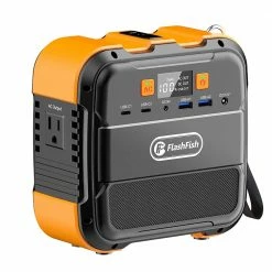 Flashfish A101 120W Portable Power Station, 98Wh/26400mAh Battery Solar Generator Emergency Power Supply, 6 Outputs, LED Flashlight