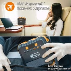 Flashfish A101 120W Portable Power Station, 98Wh/26400mAh Battery Solar Generator Emergency Power Supply, 6 Outputs, LED Flashlight -Sports Shop Flashfish A101 98Wh Portable Power Station 517006 2