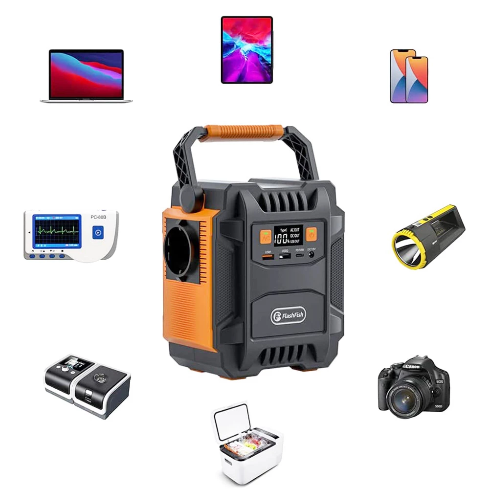 Flashfish A201 172WH 200W 220V Power Station + TSP 18V 100W Foldable Solar Panel Emergency Energy Kit With DC/USB Output 7 Flashfish A201 172WH 200W 220V Power Station + TSP 18V 100W Foldable Solar Panel Emergency Energy Kit With DC/USB Output - Image 5