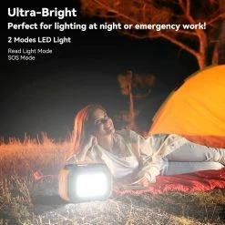 FF FlashFish A501 Portable Power Station 540Wh/500W (Peak 1000W) AC 230V Output Portable Solar Generator CPAP Battery Failure Provides Emergency Power Supply for Motorhomes/Vans Outdoor Camping -Sports Shop Flashfish A501 500W Portable Power Station 509241 2