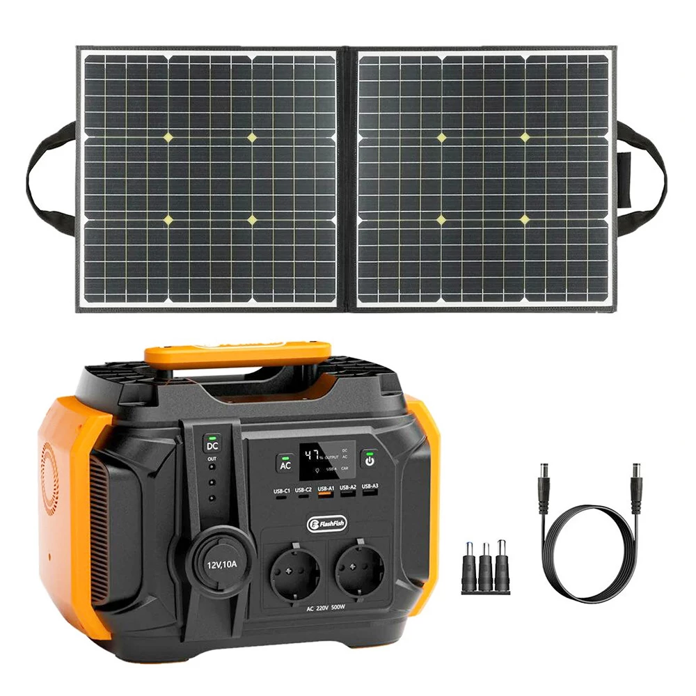 FF Flashfish A501 540Wh 500W Portable Power Station + SP 18V 100W Foldable Solar Panel Outdoor Emergency Power Supply Kit, AC 230V Output Portable Solar Generator CPAP Battery Failure Provides Emergency Power Supply for Motorhomes/Vans Outdoor 3 FF Flashfish A501 540Wh 500W Portable Power Station + SP 18V 100W Foldable Solar Panel Outdoor Emergency Power Supply Kit, AC 230V Output Portable Solar Generator CPAP Battery Failure Provides Emergency Power Supply for Motorhomes/Vans Outdoor