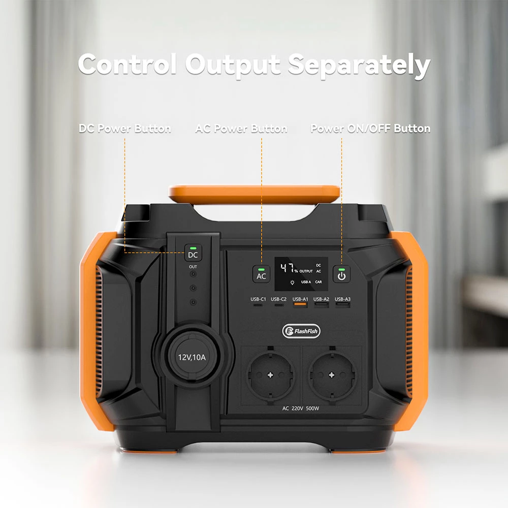 FF Flashfish A501 540Wh 500W Portable Power Station + SP 18V 100W Foldable Solar Panel Outdoor Emergency Power Supply Kit, AC 230V Output Portable Solar Generator CPAP Battery Failure Provides Emergency Power Supply for Motorhomes/Vans Outdoor 6 FF Flashfish A501 540Wh 500W Portable Power Station + SP 18V 100W Foldable Solar Panel Outdoor Emergency Power Supply Kit, AC 230V Output Portable Solar Generator CPAP Battery Failure Provides Emergency Power Supply for Motorhomes/Vans Outdoor - Image 4
