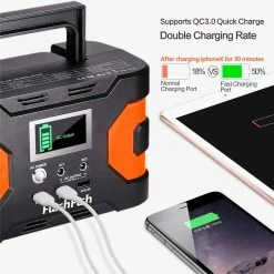 Flashfish EA150 200W Peak Power Station, 166Wh/45000mAh Backup Power Pack Solar Generator, 7 Outlets, 110V AC Output 12 Flashfish EA150 200W Peak Power Station, 166Wh/45000mAh Backup Power Pack Solar Generator, 7 Outlets, 110V AC Output -Sports Shop Flashfish EA150 166Wh Portable Power Station 517007 4