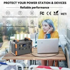 Flashfish F132 1000W Portable Power Station, 1048Wh/327600mAh LiFePo4 Battery Solar Generator, 230V AC Outlet, 19 Outputs, LED Display -Sports Shop Flashfish F132 1000W Portable Power Station 518152 5