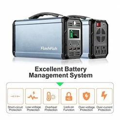 Flashfish G300 300W Portable Power Station, 222Wh/60000mAh Battery Solar Generator, 7 Outputs, 110V Pure Sine Wave Emergency Power Supply 12 Flashfish G300 300W Portable Power Station, 222Wh/60000mAh Battery Solar Generator, 7 Outputs, 110V Pure Sine Wave Emergency Power Supply -Sports Shop Flashfish G300 222Wh Portable Power Station 517008 4