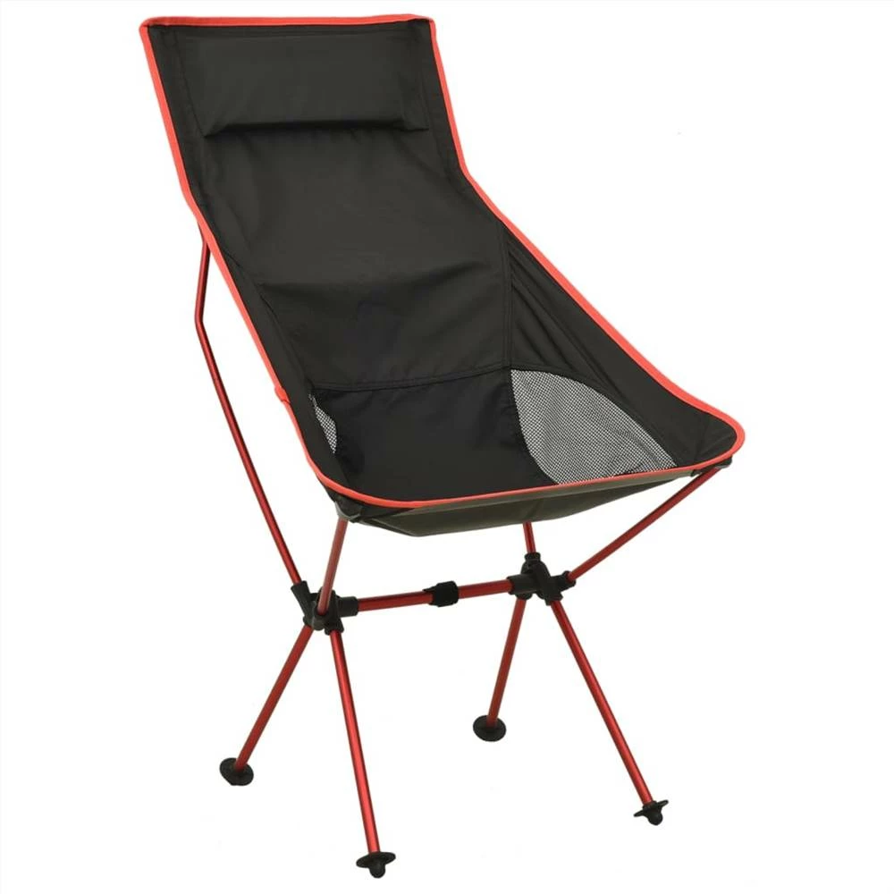 Foldable Camping Chair PVC and Aluminium Black 4 Foldable Camping Chair PVC and Aluminium Black - Image 2
