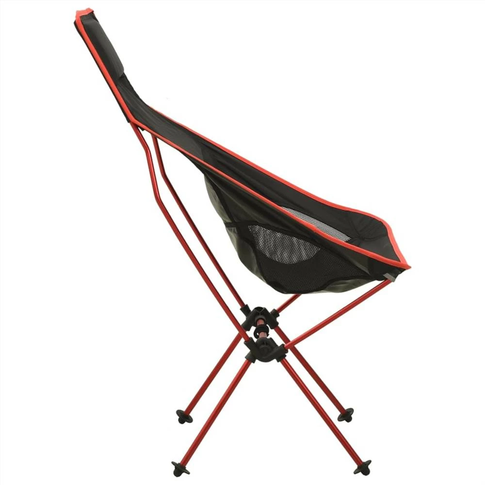 Foldable Camping Chair PVC and Aluminium Black 6 Foldable Camping Chair PVC and Aluminium Black - Image 4