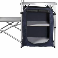 Foldable Camping Kitchen Unit with Windshield Aluminium -Sports Shop Foldable Camping Kitchen Unit with Windshield Aluminium 433007 4