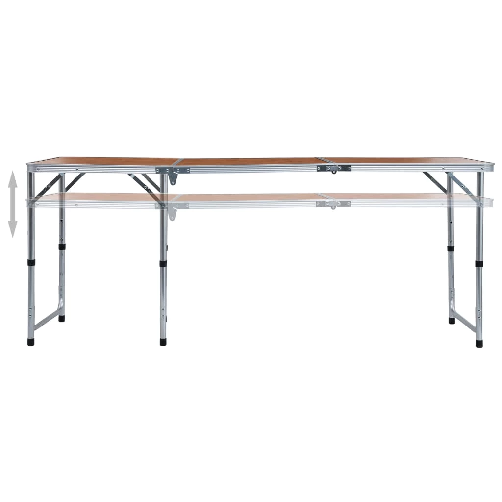 Foldable Camping Table Aluminium 180x60 cm 4 Foldable Camping Table Aluminium 180x60 cm - Image 2