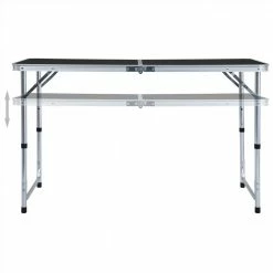 Foldable Camping Table Grey Aluminium 120x60 cm -Sports Shop Foldable Camping Table Grey Aluminium 120x60 cm 487602 1