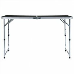 Foldable Camping Table Grey Aluminium 120x60 cm -Sports Shop Foldable Camping Table Grey Aluminium 120x60 cm 487602 2