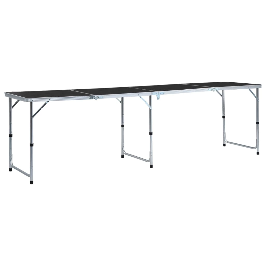 Foldable Camping Table Grey Aluminium 240x60 cm 3 Foldable Camping Table Grey Aluminium 240x60 cm