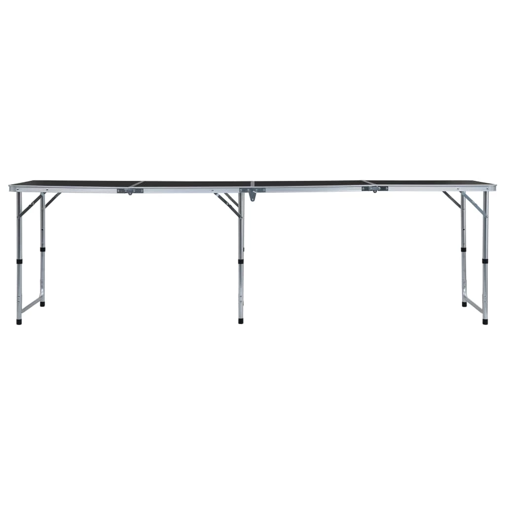 Foldable Camping Table Grey Aluminium 240x60 cm 5 Foldable Camping Table Grey Aluminium 240x60 cm - Image 3